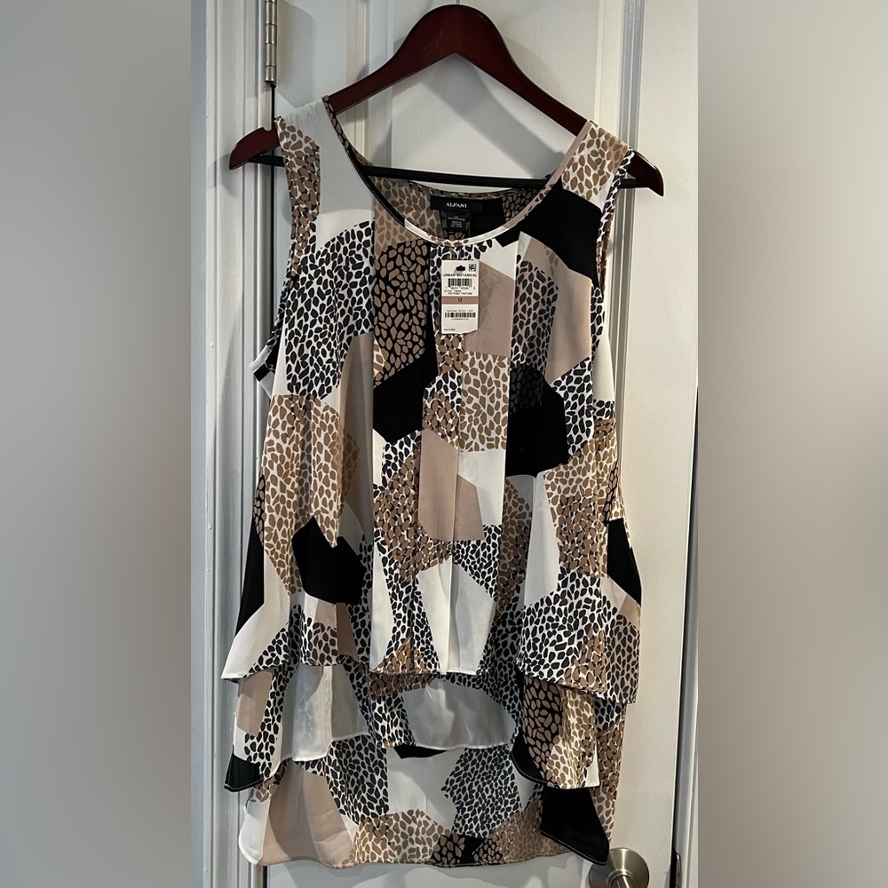 Alfani Blouse Urban Botanical Size 12 NWT